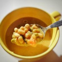 Potaje de soja blanca con calabaza