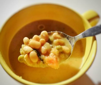 Potaje de soja blanca con calabaza